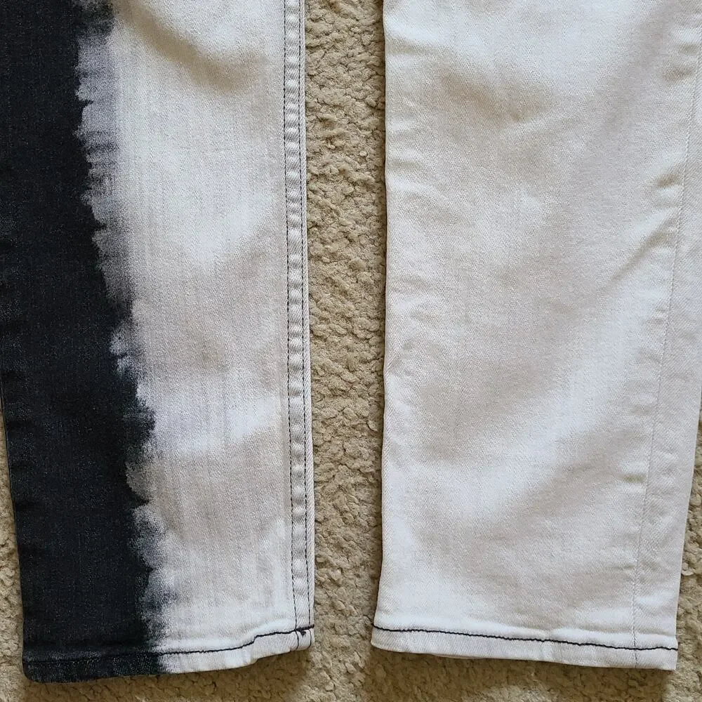 HUDSON x BAJA EAST Holly High-Rise Jeans Black‎ to White BEW4151DBQ Women's 28